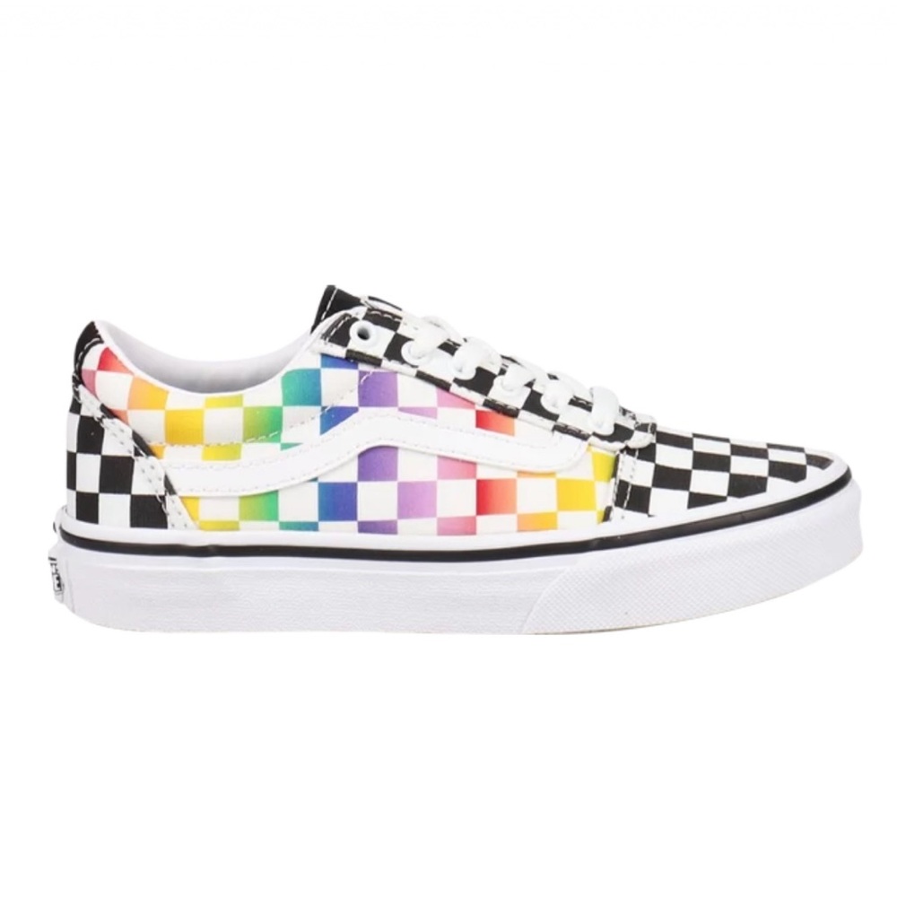 Vans Old Skool rainbow checkered SIZE 7.5